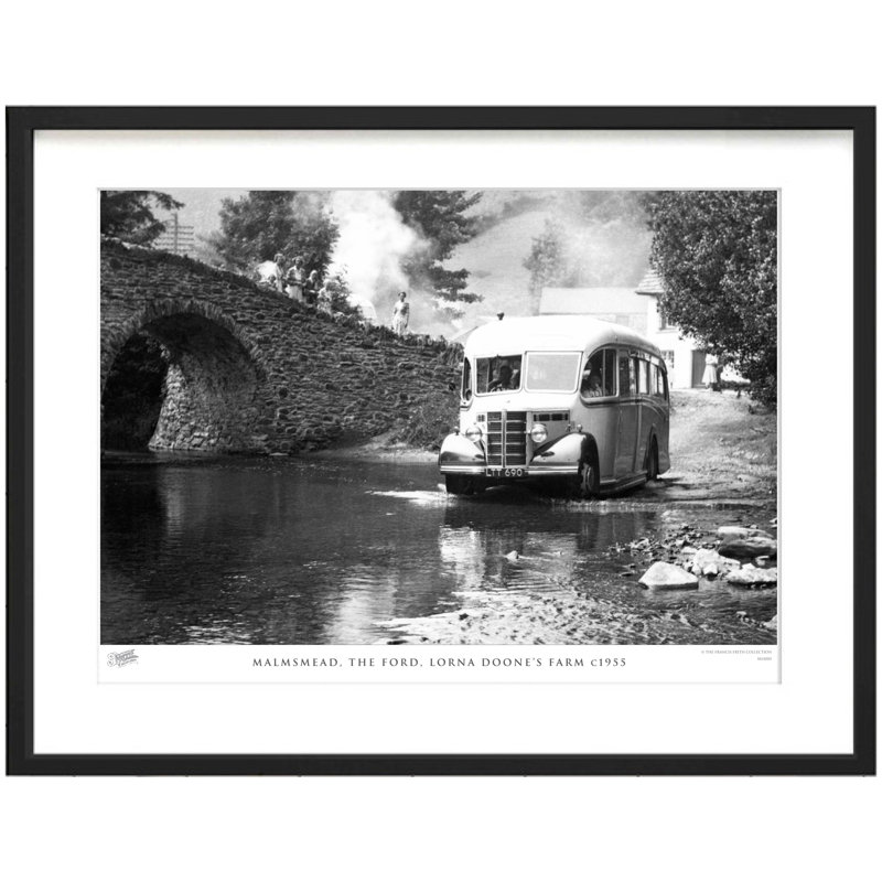 Malmsmead, the Ford, Lorna Doone's Farm C1955 1 Piece Single Picture Frame Wall Art, 60cm H x 80cm W x 2.3cm D
