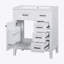 Meuble-lavabo 30 po avec lavabo, armoire de salle de bain blanche avec tiroirs, structure solide et panneau de fibres à densité moyenne (ancien numéro de référence: N725S999222K)