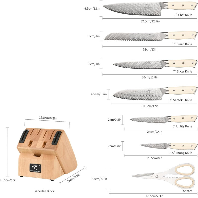 10-Piece VG10 Damascus Knife Set