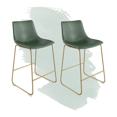 Tabouret de bar et de comptoir en cuir végétalien Nia