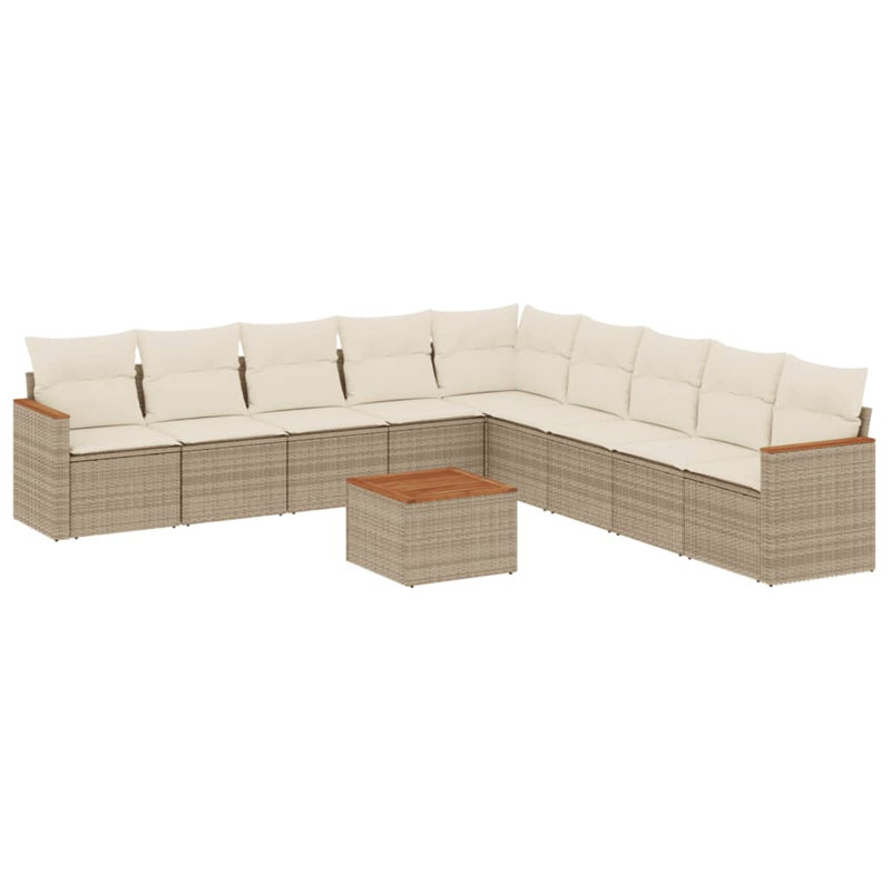 Ensemble de canapé de jardin Vidaxl beige