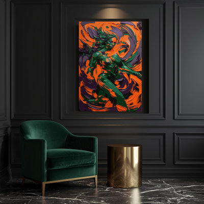 Abstract Figurative 82 Brown Canvas Wall Art