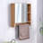 Wall-Mounted Bathroom Mirror Cabinet with Shelves and Towel Rack
