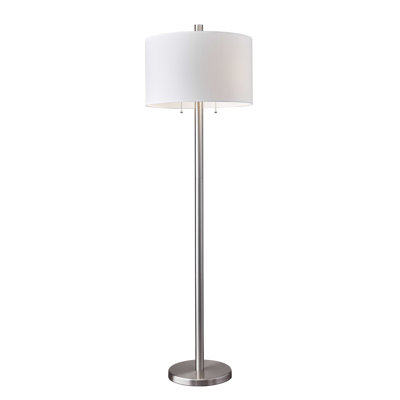 61'' Silver Traditional Floor Lamp