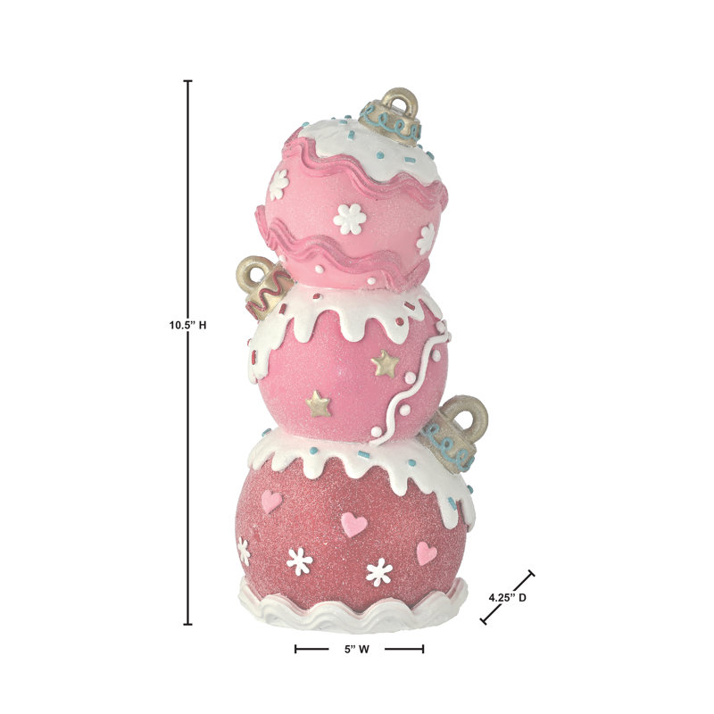 11" Resin Triple Candy Table Ornament