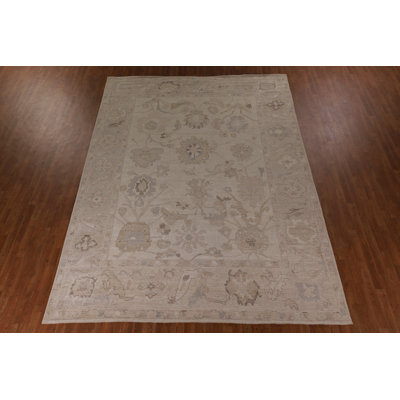 Vegetable Dye Oushak Turkish Area Rug 9