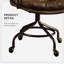Fauteuil de bureau pivotant vintage à roulettes, orné d'adorables oreilles et pattes de chat, confort réglable et dossier inclinable.