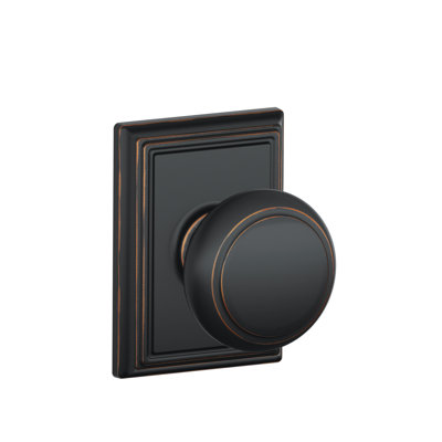 Andover Knob with Addison Trim Hall and Closet Lock