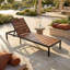 Lit de jour ergonomique inclinable pour le patio avec dossier réglable à 6 positions - Chaise longue d'extérieur pour la plage ou la cour-428859713