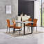 Velvet Upholstered Dining Chair Set High Back-1284826966