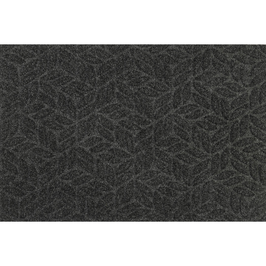 Dune Leaves Dark Grey 60 x 90 cm | Washable inside and outside - Image 2
