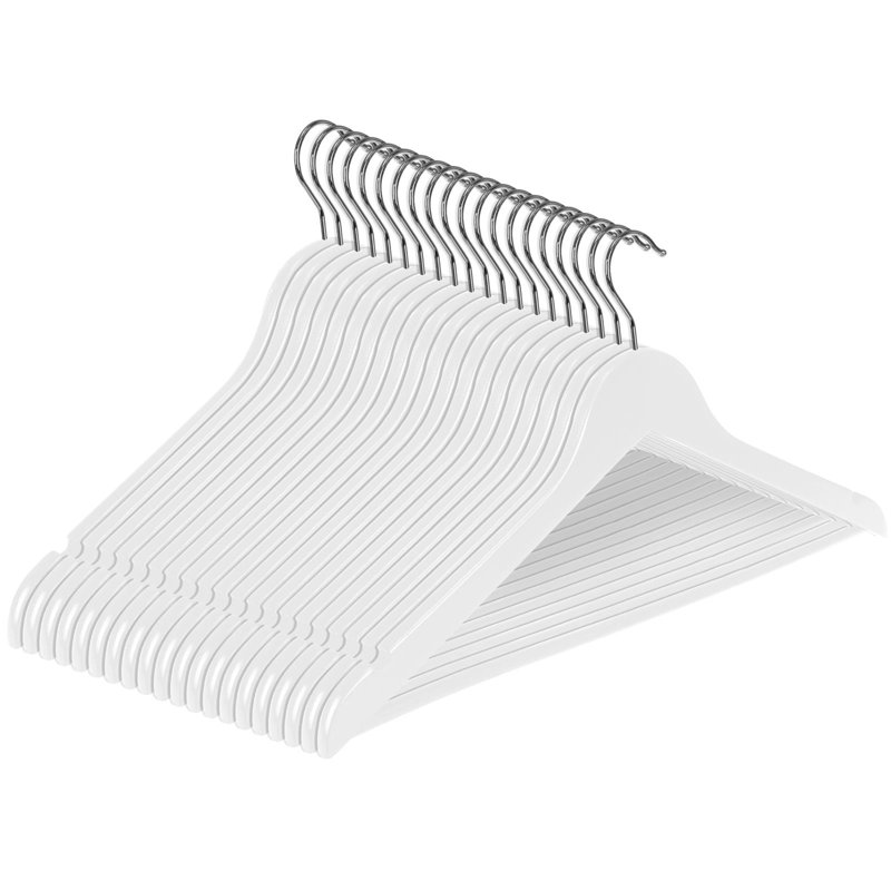 Yerkes Wood Standard Hanger for Dress/Shirt/Sweater, White