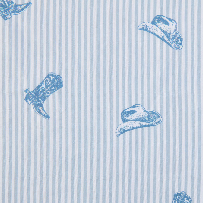 Wrangler Printed Cozy Novelty Sheet Sets, Twin Sheet Set with 1 Pillowcase, Blue Striped