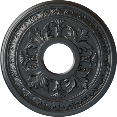 Médaillon de plafond Endurathane Baltimore, P 15 3/8 po x P 4 1/4 po x P 1 1/2 po (convient aux auvents jusqu'à 5 1/2 po), fini étain peint à la main