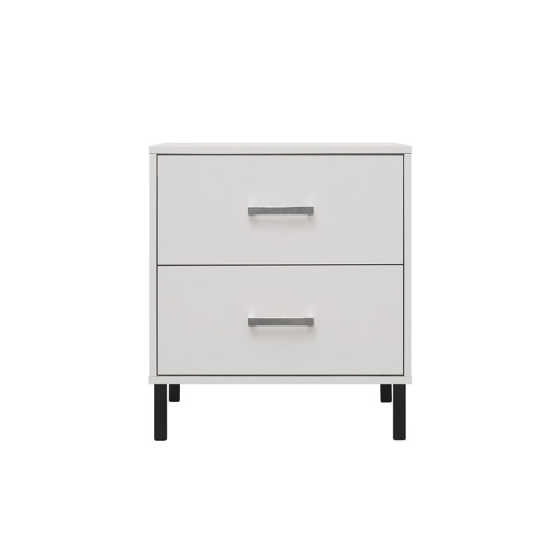 55.12 cm W Bedside Table, White