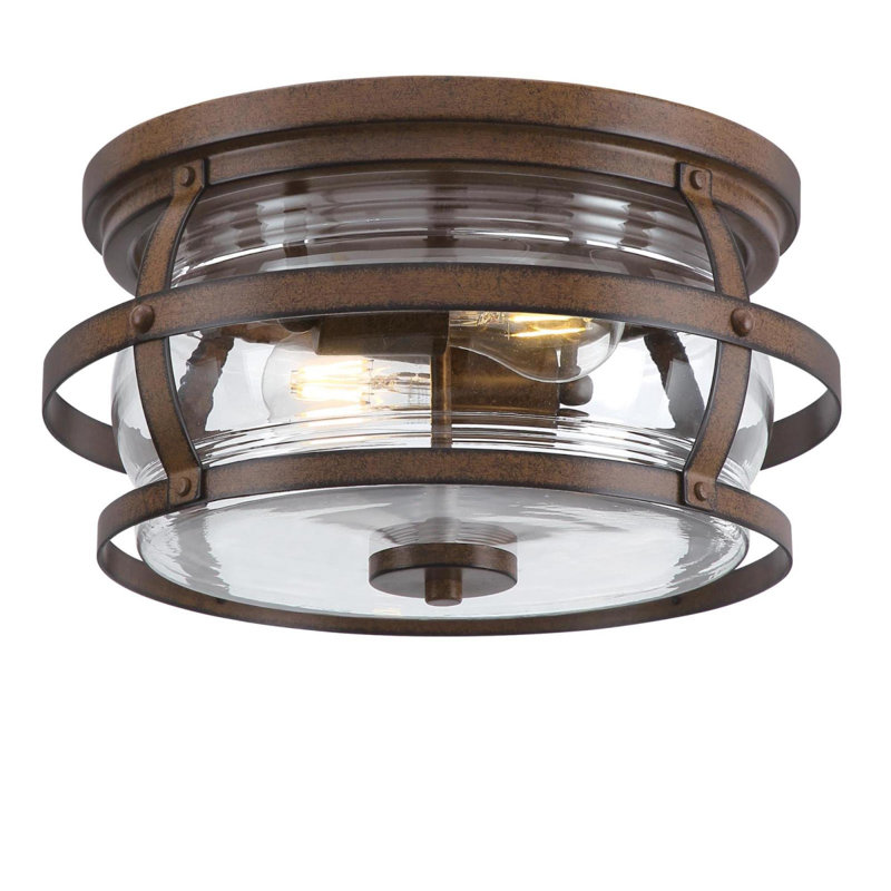Plafonnier encastré 2 lumières 13,98 po Ghent, Brun