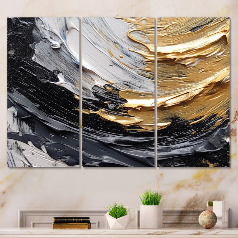 Impression sur toile 3 pièces, H 28 po x l 36 po x P 1 po