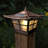 Solar Electroplated Copper Low Voltage Integrated LED Fence Post Cap Light 4 In. X 4 In. with Base Adapter Included