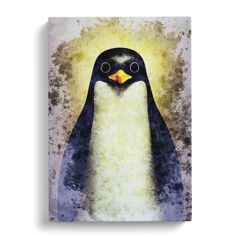XC1022-5064X Watchful Penguin - Wrapped Canvas Print, 50cm H x 35cm W x 3cm D