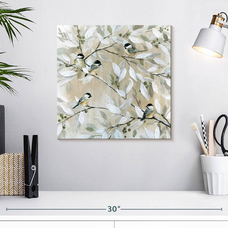 Brampt Spring Chickadees, 16" H x 16" W