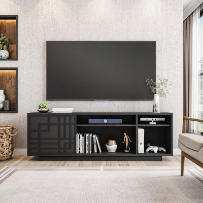 Techni Mobili Contemporary TV Stand For Tvs Up To 70 IN., Black