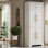 Armoire de cuisine de 78,2 po avec 8 tablettes et porte-bouteilles Farmhouse