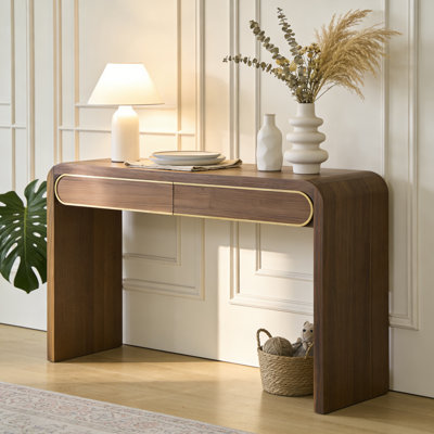 Console étroite avec tiroirs, canapé d'entrée en bois pour le salon ou le couloir