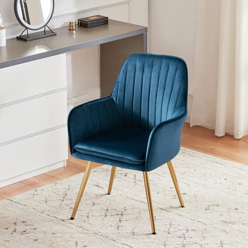 Fauteuil large de 23,23 po Sandown, Velours bleu