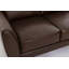 Causeuse de 62 pouces en cuir véritable, canapé transitionnel de salon avec structure durable et sièges confortables - brun miel