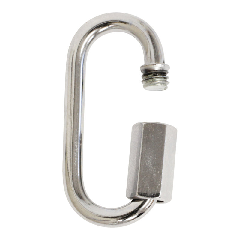Threaded Screw Lock Quicklink (2 Pack), 1.57" H x 0.79" W x 0.16" D, Chrome