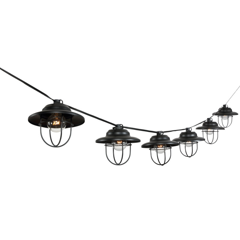 Outdoor 10 - Bulb 10'' Plug-in Shaded String Light