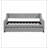 Upholstered Daybed with Trundle,Sturdy Wood Bedframe w/ Bedframe Tufted Button-1617208968-1617208971
