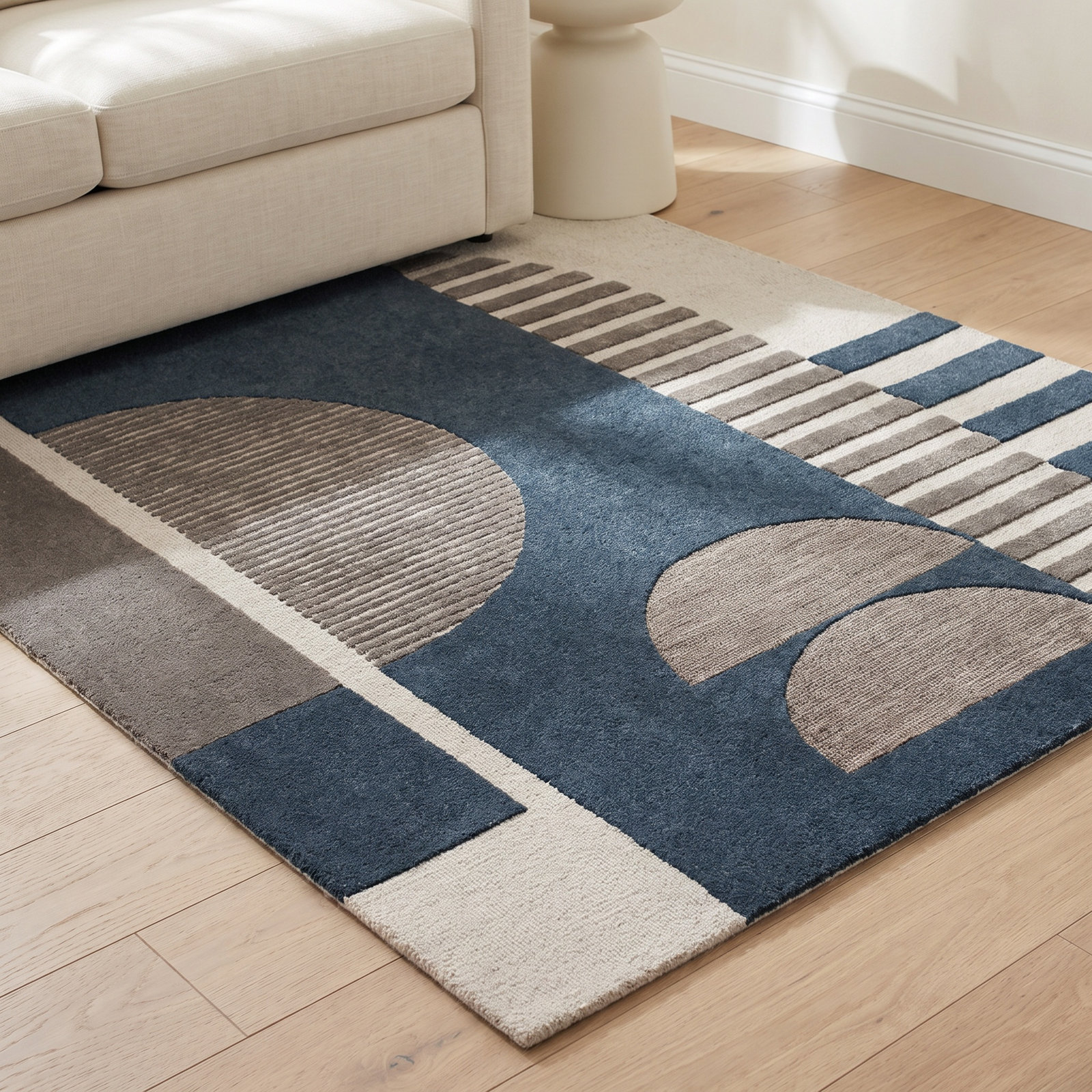 Sola Hand-Tufted Geometric Rug, Rectangle 8' x 10'