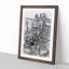 Valencia Skyline in Spain in Abstract - Picture Frame Graphic Art Print-55764145-55764143