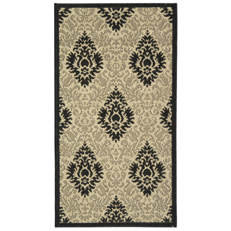 Tapis sable / noir Arneshia, Rectangle 8 pi x 11 pi