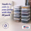 Contenant de rangement en plastique empilable Homz-107129368-131374593-131374595