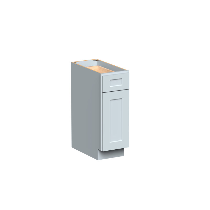 DL Cabinetry (prêt à assembler) Armoire de base de style Shaker de 9 à 21 po l 12 po x H 34,5 po x P 24 po - gris tourterelle