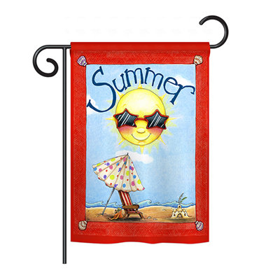 Drapeau de maison / jardin en polyester 2 faces Fun in Summer Impressions House
