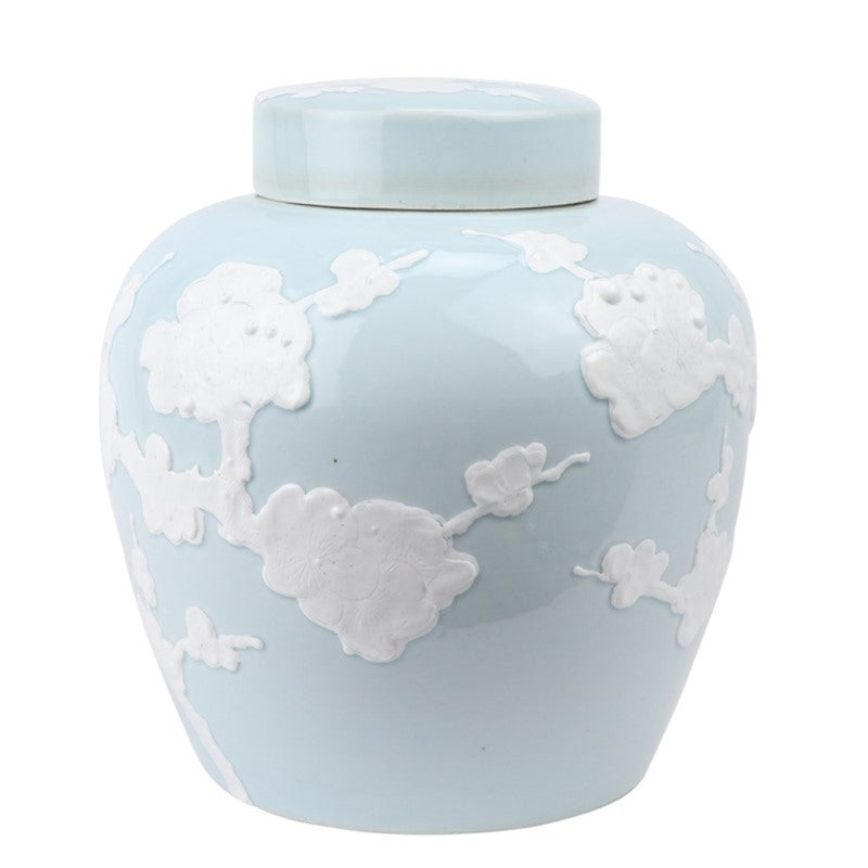 Farahn Handcrafted Porcelain China Jar, Blue