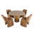 Callasandra Breck Mid-century Modern Five Piece Dining Set With Upholstered Chairs