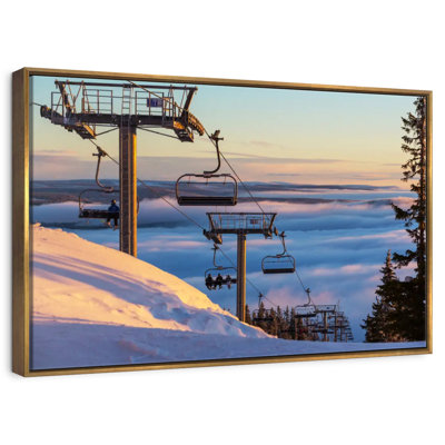 Ski Lifts At Sunset