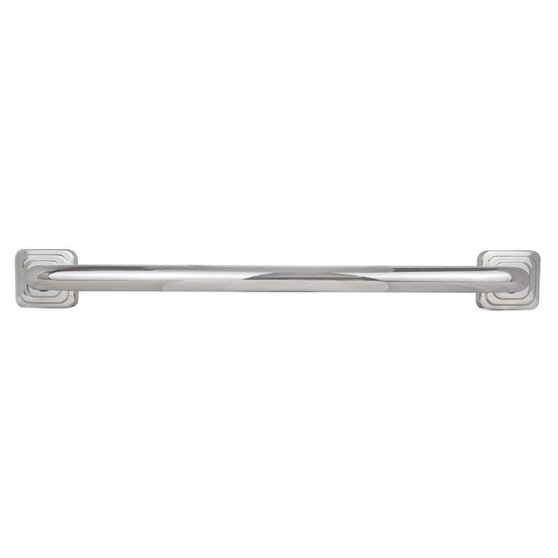 42-Inch Monarch Designer Grab Bar with Square Flanges, Polished Stainless Steel