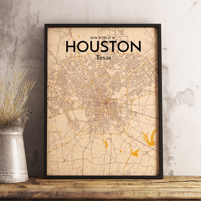 Houston - No Frame Print, 70 cm H x 50 cm W x 0.1 cm D