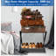 Support à bagages pliable avec tablette pour chambre d'amis, support de chariot pliable en métal pour valises pour chambre à coucher, noir, 1 paquet