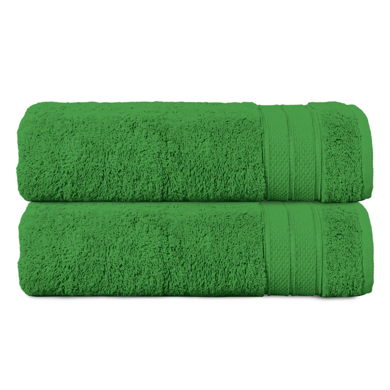 Elegant Comfort Three Line Popcorn Towel Set For Bathroom 27 X 54 Inches, Premium Hotel Quality 2-Pack Bath Towels, 100% Turkish Cotton, Soft And Durable, Quick Dry And Highly Absorbent