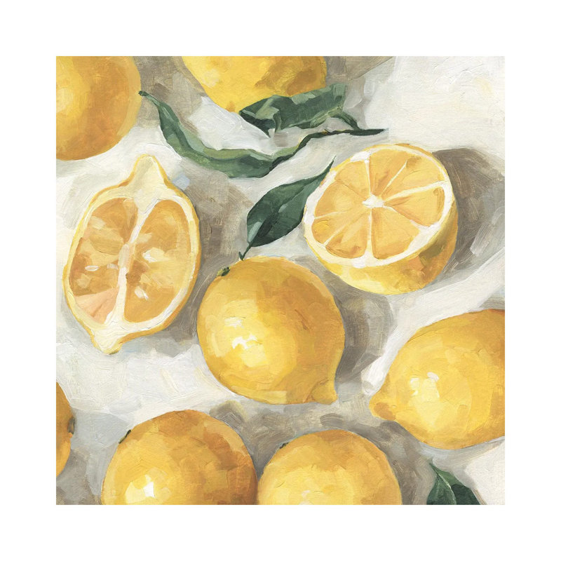 Fresh Lemons II by Emma Caroline - Wrapped Canvas Gallery-Wrapped Canvas Giclée, 66.04cm H x 66.04cm W
