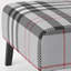 Fauteuil de chambre rembourré à motifs gris tartan