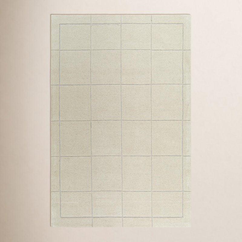 Mallory Pearl Hand Tufted Area Rug, Rectangle 5' x 8'