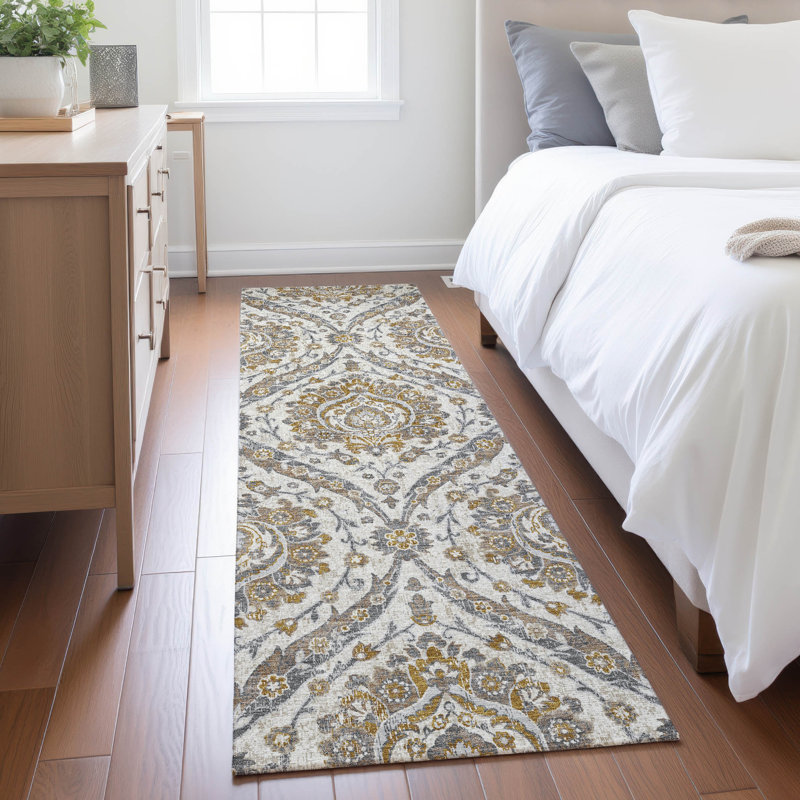 Machine Washable Indoor/Outdoor Chantille ACN2703 Global Rug, 2'3" x 7'6" Runner, Beige