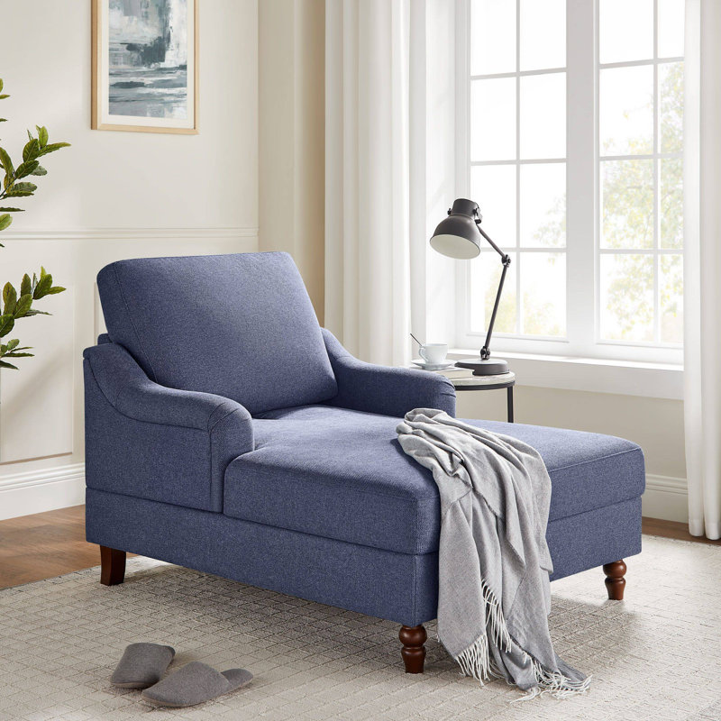 Chaise longue d'intérieur avec dossier réglable, Marine